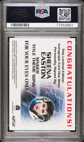 2015 James Bond Archives Autograph Sheena Easton Limited Edition Auto PSA 10 Gem